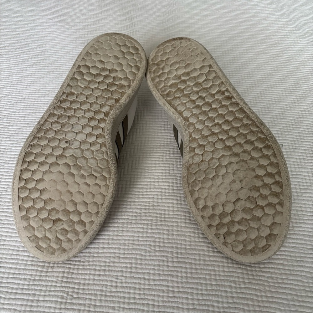 Adidas Grand Court White and Platin Metallic Sneakers (8) - Picture 6 of 10